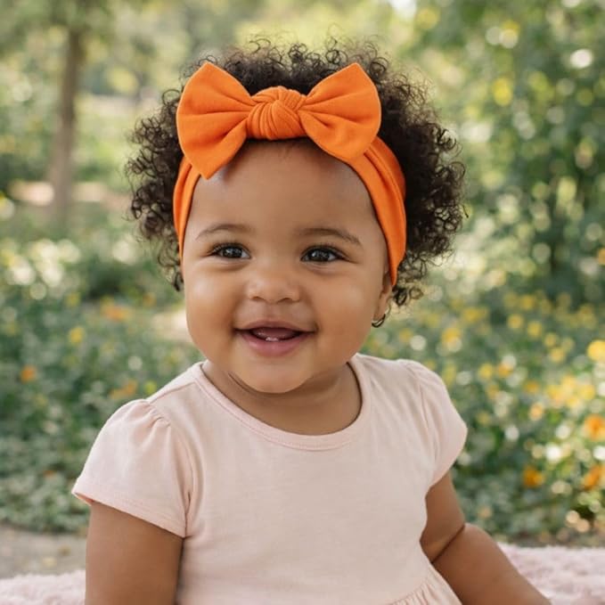 Baby Girl Headbands-Infant,Toddler Cotton Handmade Hairbands with Bows Child Hair Accessories