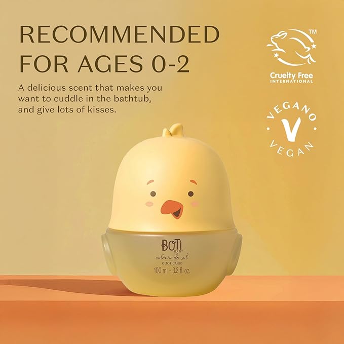 O BOTICARIO Boti Baby Sun Cologne, Relaxing Lavender Baby Perfume Fragrance Spray, 3.3 Ounce