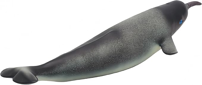 Gemini&Genius Narwhal Toy, Sea Animal Soft Plastic Marine Life Whale Action Figures Gift Great for Educational, Cake Topper, Swim, Bath Toys, Stocking Stuffers for Kids