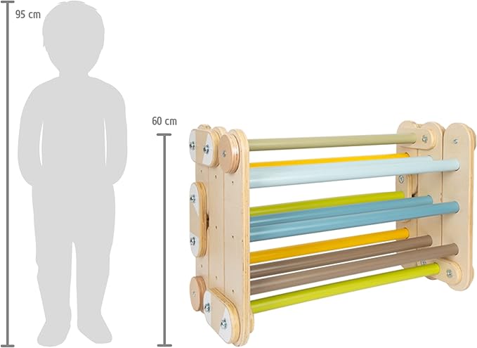 small foot Climbing Triangle Adventure Made of Wood, Movement Game for Children, Multifunctional, from 2 Years, 12238