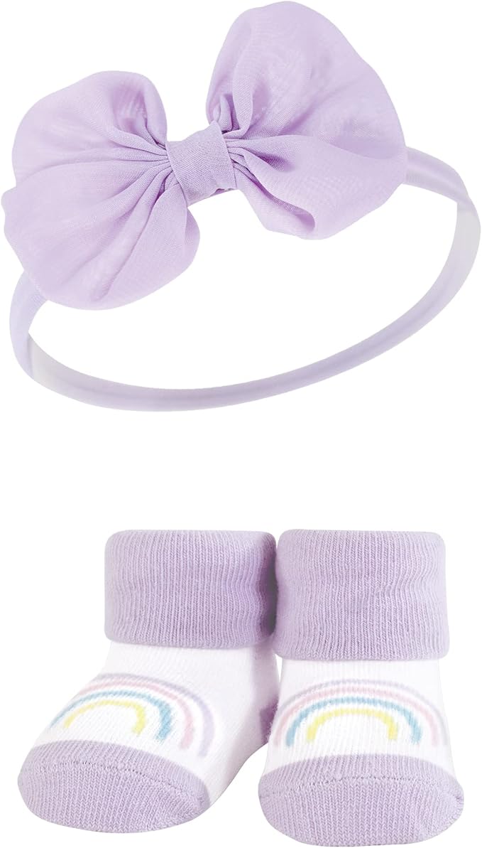 Hudson Baby Girl's Headband and Socks Giftset