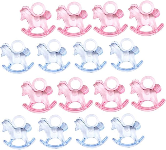 TOYANDONA Acrylic Mini Rocking Horse Decor 96 Pcs Party Table Scatter for Baby Shower Birthday and Toddler Toy Accessories