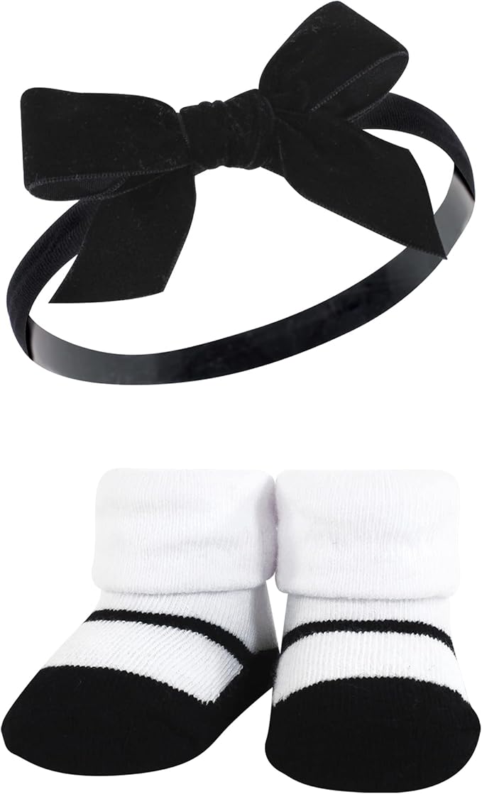 Hudson Baby Girl's Headband and Socks Giftset