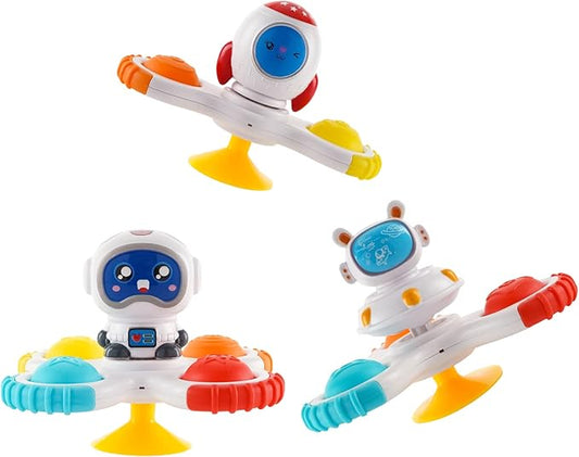 Hundredmore Suction Cup Spinner Toy for Baby 12-18Months, Bath Toys for Toddlers 1-3, Boys and Girls 1st Birthday Sensory Toys Gifts
