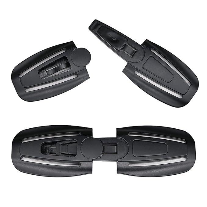 2 Pack Universal Child Seat Chest Harness Buckle,Seat Chest Harness Clip Buckle Lock Stroller Chest Replacement for Kids Trend,Adjustable Guard(Black)