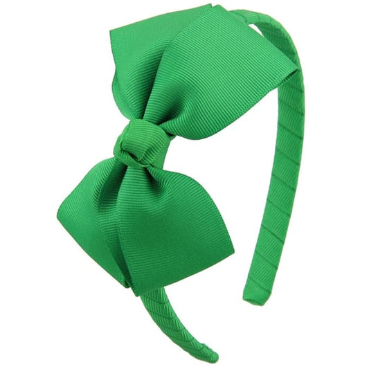 7Rainbows Cute Emerald Green Bow Headband for Girls Toddlers.