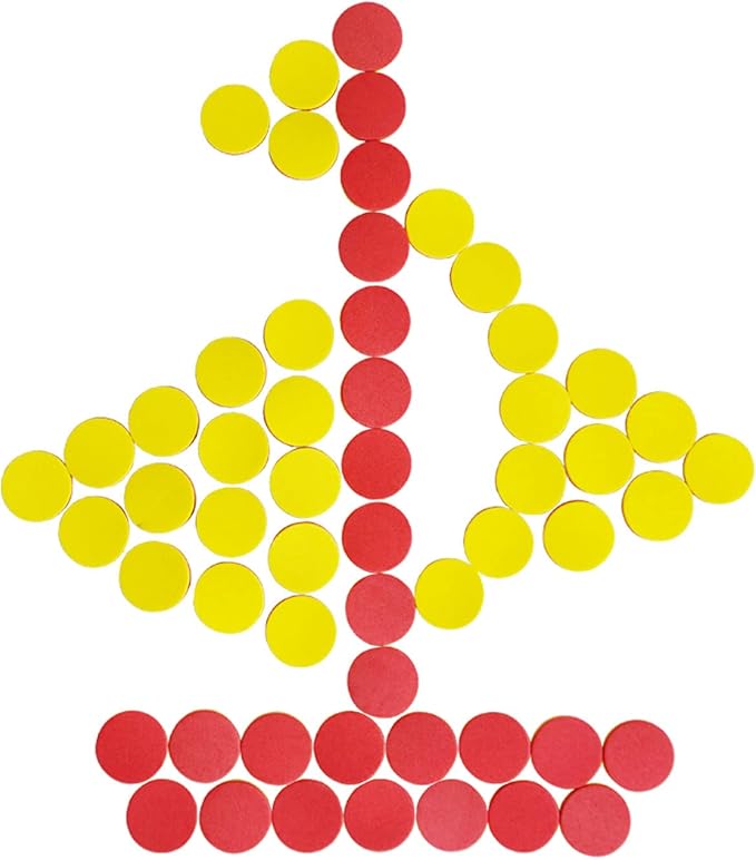 DNB 2-Color Foam Counters - 1 Inch Red-Yellow Double-Sided Math Counters, Early Learning Counting Chips, 400 Pieces