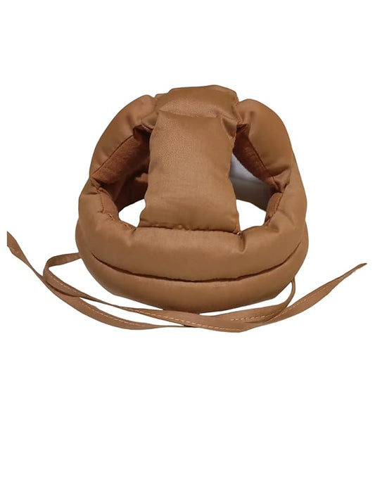 Soft Organic Helmet for Toddlers Learning to Walk, Ages 6–14 Months (Solid Brown)