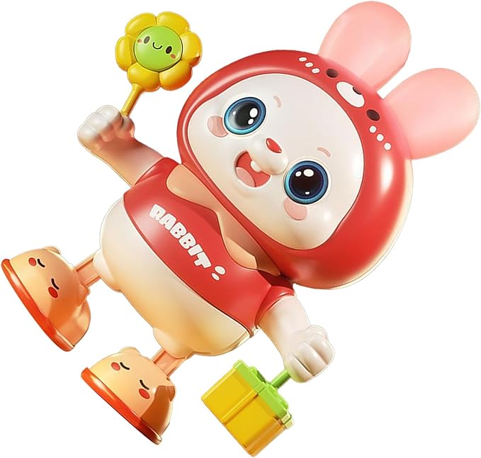 Musical Dance Bunny Toy Heads Up Training Electronic Dancing Bunny Toy for Home Outdoor (P-Ink)