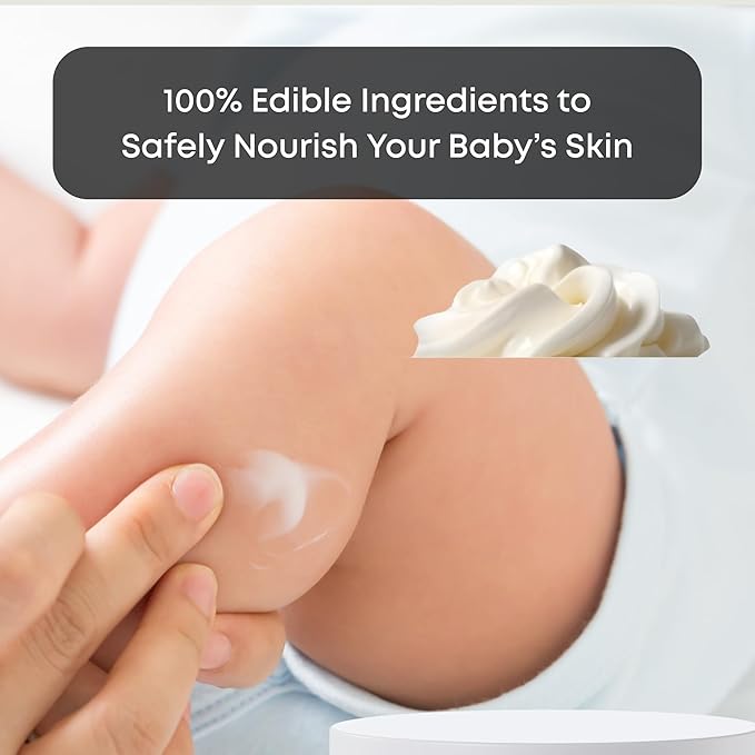 Tallow Baby Balm for Delicate Skin – All-Natural, Moisturizing & Soothing Cream with Grass-Fed Beef Tallow, Organic Jojoba & Organic Vitamin E – For Newborns, Infants & Toddlers (4oz, Unscented)
