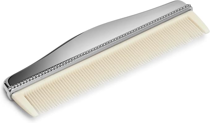 Silver-Plated Baby Brush and Comb Set – Elegant Keepsake Gift for Newborns, Christening, or Baby Shower