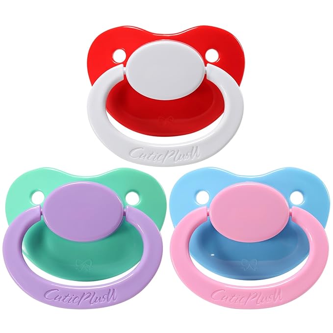 CutiePlusU Big Sized Pacifier Large Shield Red Green Blue