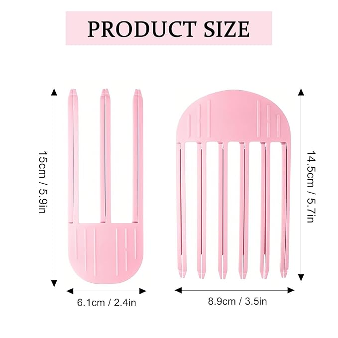 2Pcs Hair Volume Clip, Hair Root Lifter Clips Comb for Women Hair, No-Crease Hair Root Volumizing Clips for Fluffy Bangs (pink)