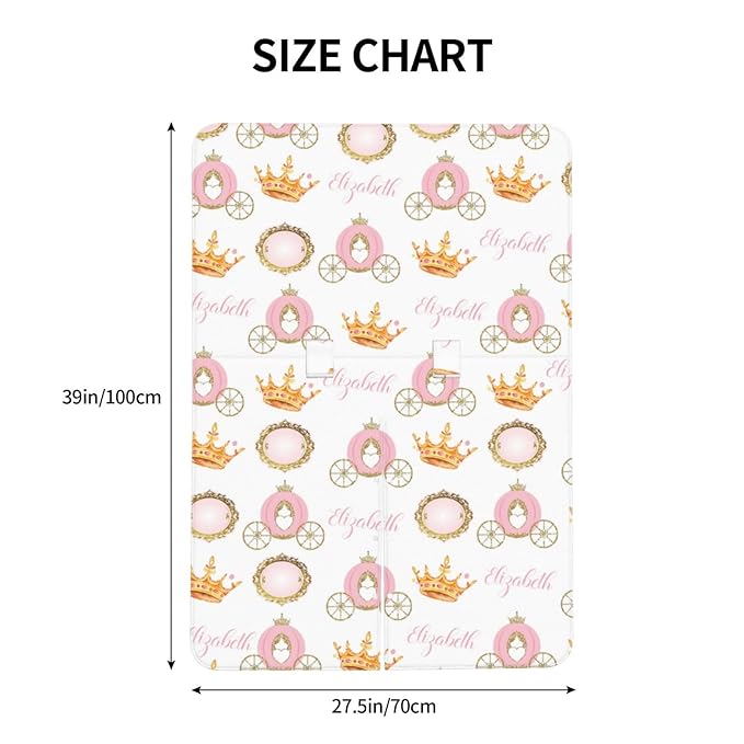 Personalized Baby Car Seat Canopy for Baby Girls, Custom Name Princess Crown Baby Car Seat Covers for Babies, Opening Minky Nursing Breastfeeding Cover for Infant, Carseat Canopies for Newborn