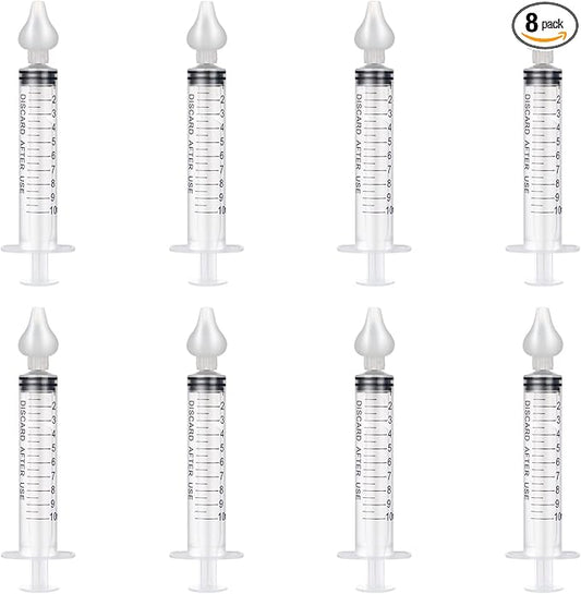 Nose Irrigator for Kids, 4 Box (Pack of 8) Syringe Nasal Cleaner for Child's Sinus Congestion Relief, Anti-Backflow Nasal Washing Device for Babies & Toddlers