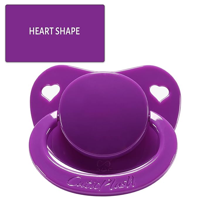 CutiePlusU Adult Sized Pacifier Dummy Big Shield 3 Pack-Dark Blue,Dark Pink,Dark Purple