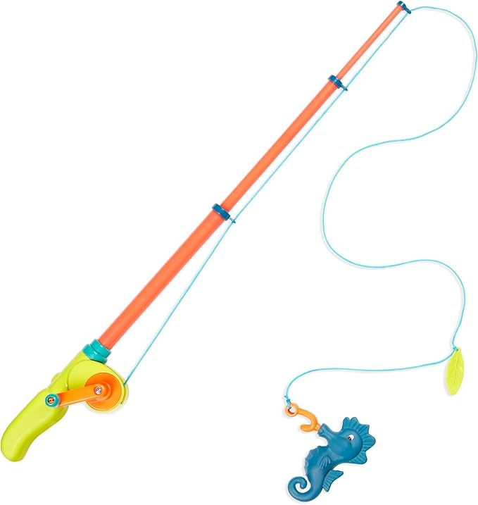 B. toys – Little Fisher's Kit Magnetic Fishing Playset – 2 Rods & 8 Color – Changing Sea Animals for Pool, Tub Play – Educational Toddler Toys for Hand – Eye Coordination – 3+ Years