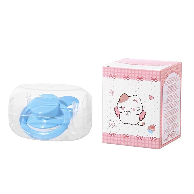 Landofgenie Adult Size Large Shield Pacifiers Butterfly Shaped Cutie Pacifier Blue