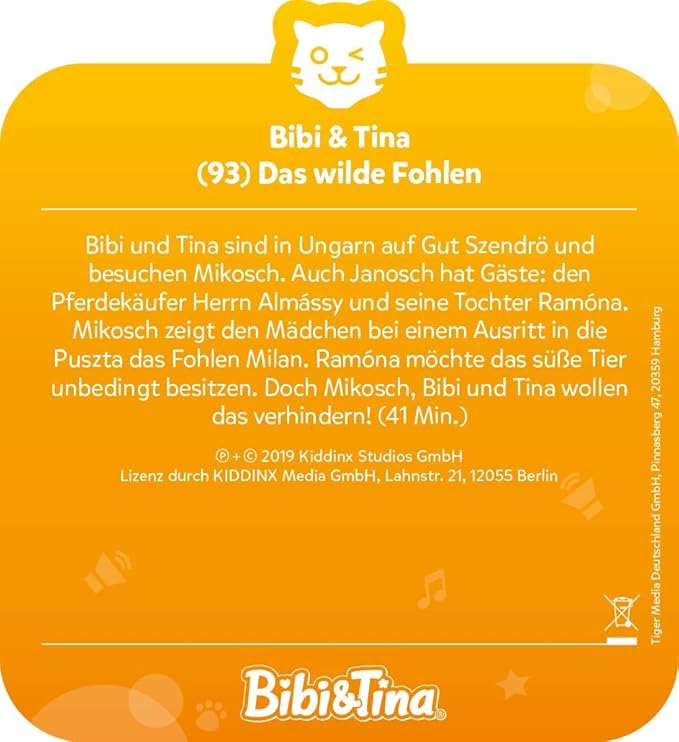 tigermedia 4152 Hoer Game for Tigerbox Touch Episode 93, Das Wilde Fohlen (Bibi & Tina)