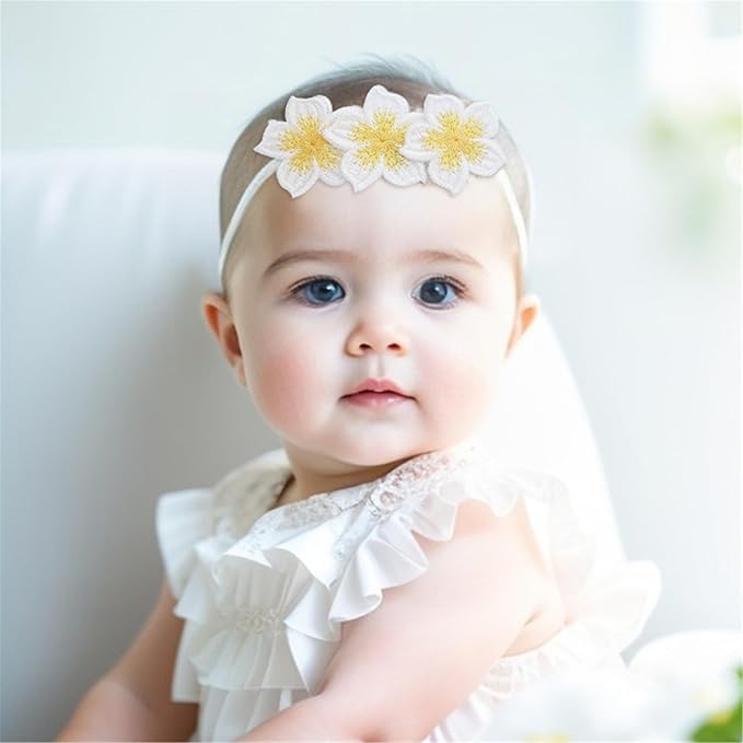White Hair Clip Headband Hairpin Hawaiian Flower Hairpin Barrette Hair Accessories for baby Girls.(FJ89) (Type A)