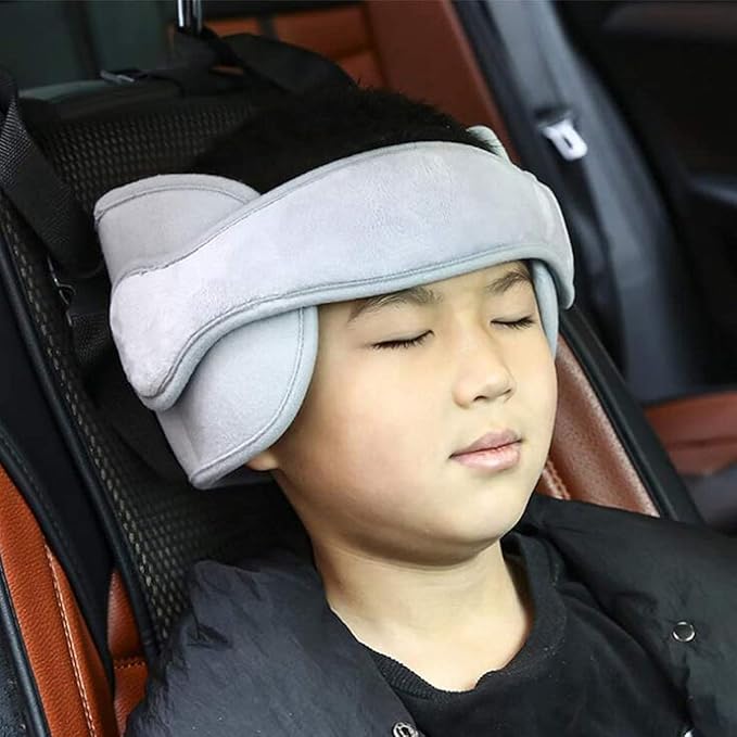 Kids Head Support for Car Seats, U-Shape Children Travel Pillow Cushion Adjustable Comfortable Sleeping Headrest Protective Neck Pillow Travel Accessories Offers Protection Safety for Kids (Grey)