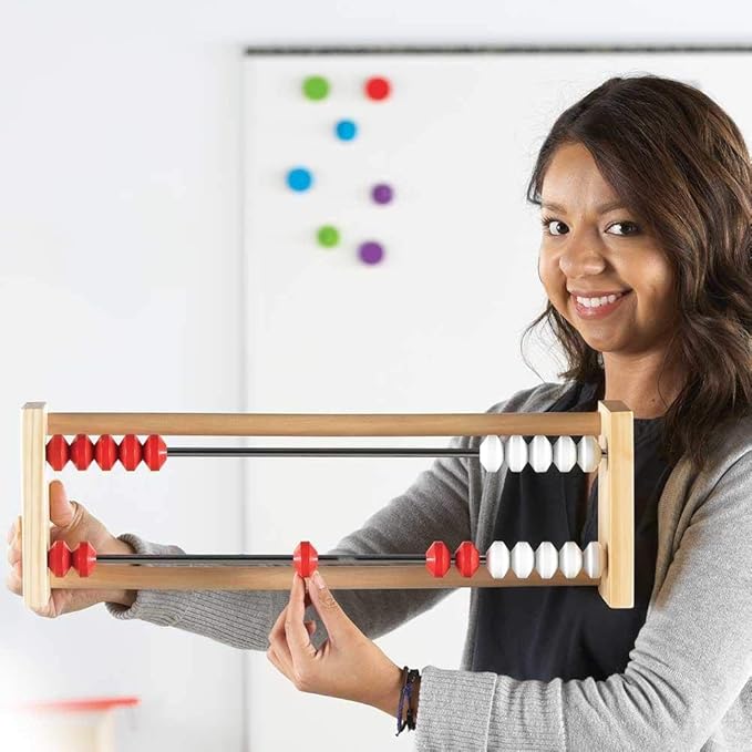 hand2mind Demonstration 20 Bead Rekenrek Classroom Set, Abacus for Kids Math, Math Manipulatives Kindergarten, Counting Rack for Kids, Counters for Kids Math, Kids Educational Toys (Set of 26)