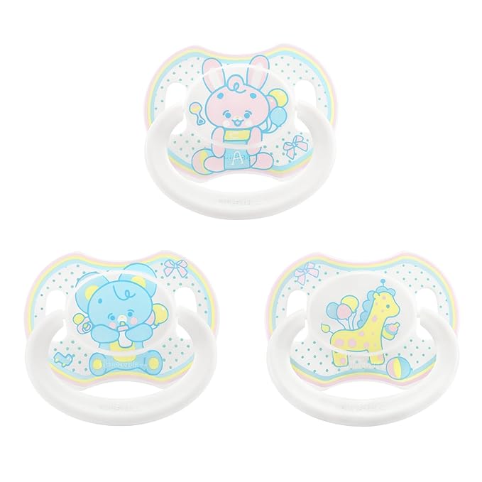 LittleForBig Bigshield Generation-II Adult Sized Printed Pacifier Set Baby Parade Pattern 3-Pack