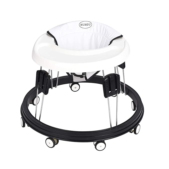 The Foldable Baby Walker, Suitable for 66-80cm Height Wheeled Baby boy and Girl Walker, Mute Anti-Rollover Baby Walker, Avoid Bicycle Rollover, Foldable Baby Chair