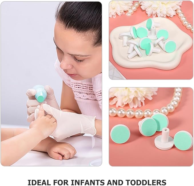 12pcs Nail File Electrical Tools Nail Trimmer Replacement Pads Nail Clipper Pads Nail Trimming Tools Infant Nail Grind Head Plastic Newborn Sharpen The