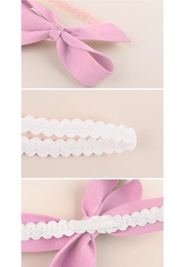 Baby Girls Cute Lace Bow Headband Soft Cotton Elastic Hair Accessories for Toddlers Newborns Ideal for Birthdays Baby Shower Photoshoots Special Occasions