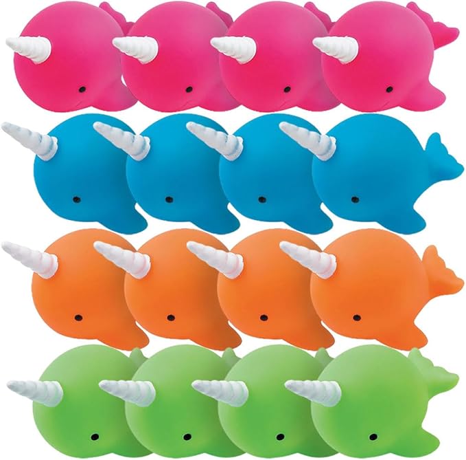 NEON NARWHAL Squirts - Toys - 12 Pieces