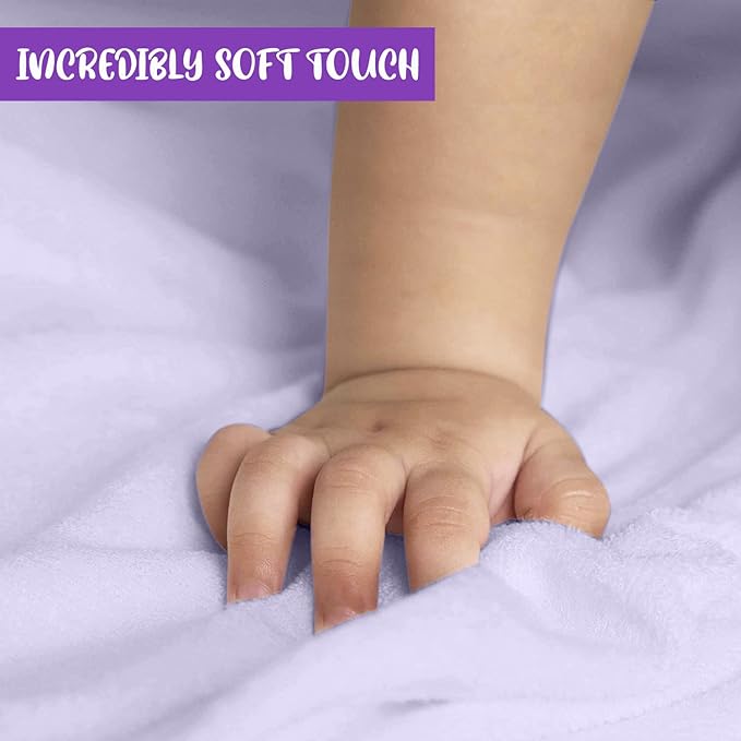 Set of 2 Hooded Baby Towels – Purple and Pink – Luxurious, Large and Super Absorbent – 35 x 35 Inch – Soft and Suitable for Infants, Toddlers and Kids – 400 GSM