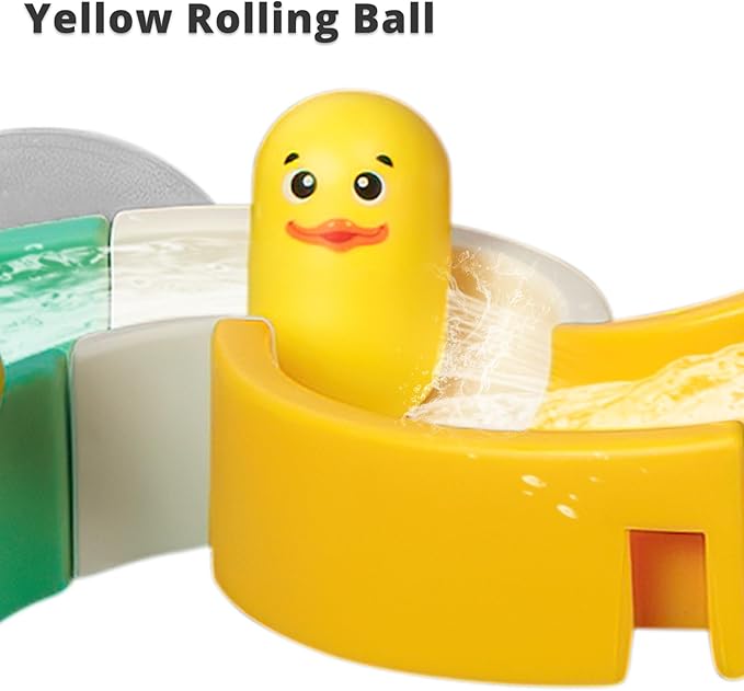 SOCBTNSO Duck Slide Toys, Bath Toys for Kids Ages 4-8, DIY Building Kit for Ages 5-7, Bathtub Time Birthday Gift for Toddler 3 + Year Old (51 PCS)