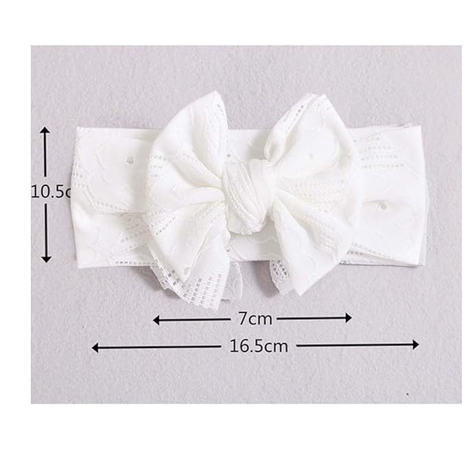 Baby Baptism Headband Lace Bow Headband Christening Headbands with Pearls TSFD30 (Ivory)