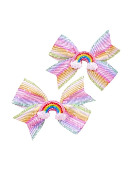 Baby Rainbow Cloud Headband Girls Hair Clips Pin Cloud Hair Band Rainbow Headwear BBG17 (Hair Clips-A)