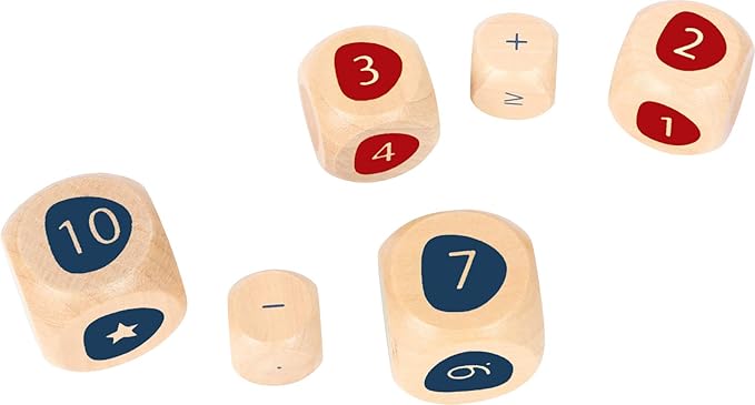 Small Foot 11368" Educate Wooden Cube Display, FSC 100%-Certified, Learning Toy for Maths Fans, Multicolored