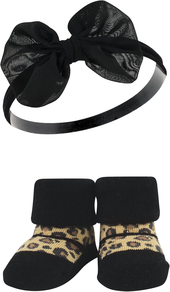 Hudson Baby Girl's Headband and Socks Giftset