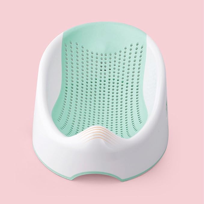 Baby Bath Support, Portable Foldable Slipless Bath Tub Support Lying Bathing Mat, with Slipless Pad Bath Net, for Newborn Infant (Green)