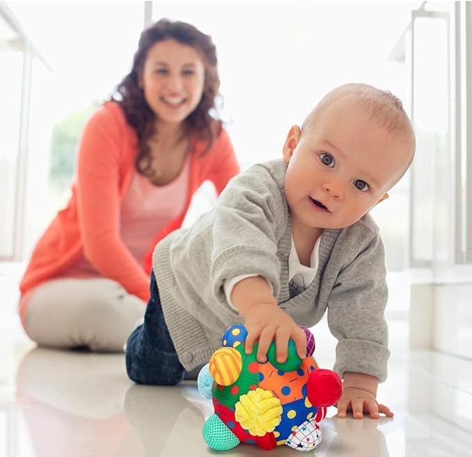 Baby Music Shake Dancing Ball Toy,Developmental Bumpy Ball Sensory Soft Toys,Easy to Grasp Bumps Help Develop Motor Skills