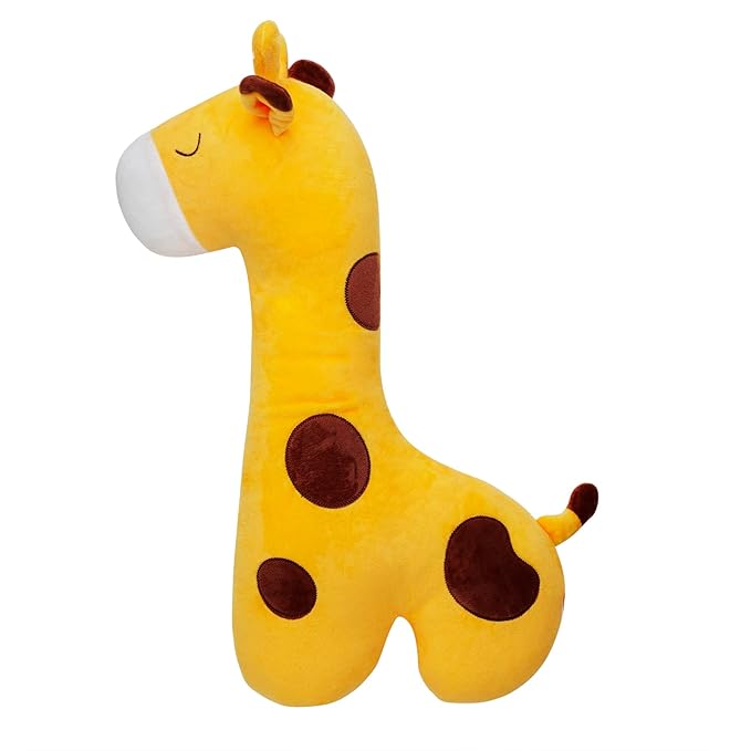 Seat Belt Pillow for Kids, Car Seatbelt Cover Children Rest Sleep Head Support Shoulder Pad Neck Pillow Plush Cartoon Giraffe Cushion
