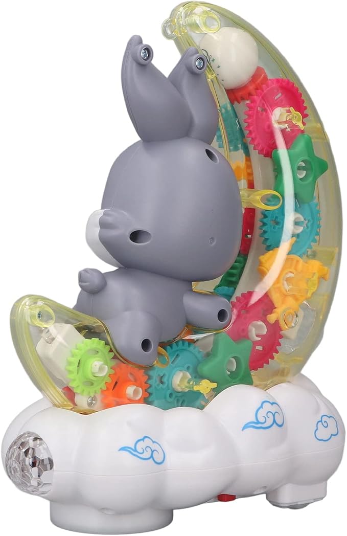 Light-Up Animal Toy Car with Music, Educational Push & Pull Cart, Colorful LED Wheels for Early Learning