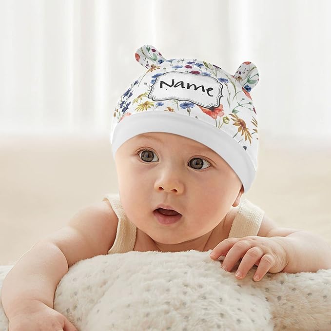 Personalized Floral Baby Car Seat Covers for Girls, Customized Flower Carseat Cover with Name, Infant Carrier Cover Stroller Canopy, Nursing Cover Breastfeeding Scarf for Newborn Babies