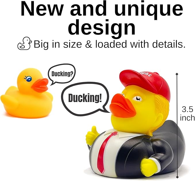 Rubber Ducks, 2024 New Squeak Rubber Duck for Baby Bath and Jeep Ducking, 3.5 Inch Funny Duck Toy for Kids Gift