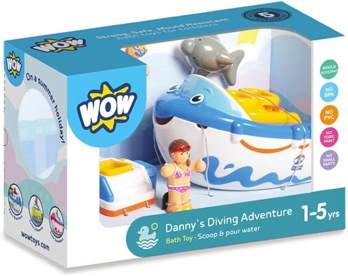 Wow Danny's Diving Adventure Bath Toy (5-Piece Play Set)