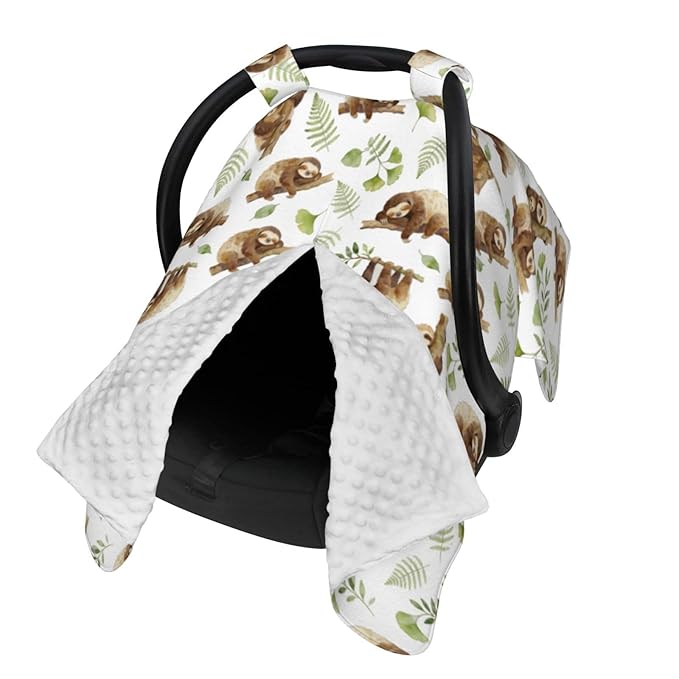Sloth Baby Car Seat Canopy Cover, Nursing Cover for Newborn, Sloth Baby Stuff for Stroller Cover for All Seasons