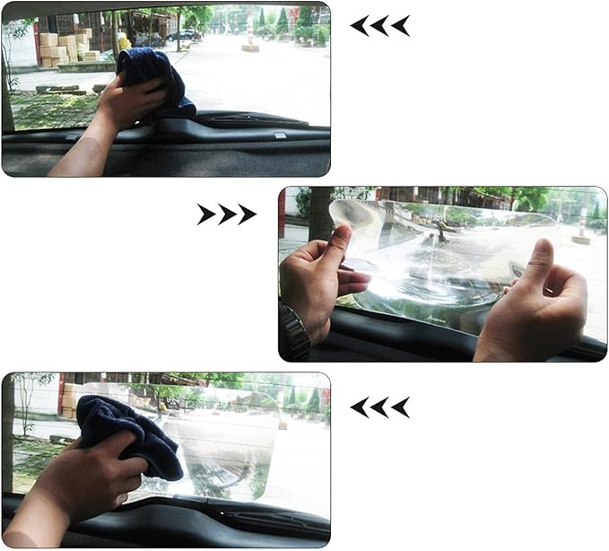 Rv Rear Window Magnifier Auto Wide Angle Lens 7.87 10.04 Inch Car Vehicle Reversing Parking Rear Window Lens Sticker Transparent Automobile Wide Angle Rear Lens For Car Window