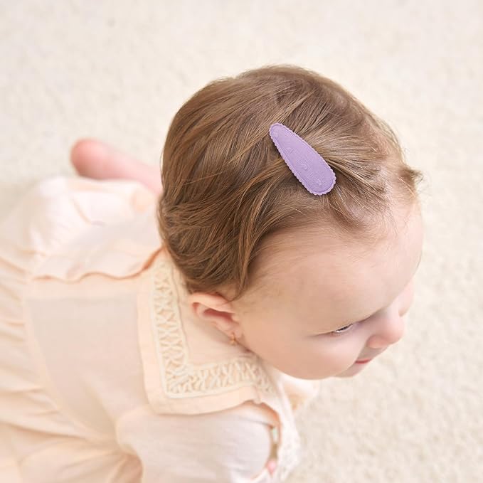 choicbaby 8pcs Baby Girl Hair Bow Clips Set, Purple Toddler Hair Clips Boutique Grosgrain Ribbon Bow Hair Barrettes Accessories for Infant Toddler Kids