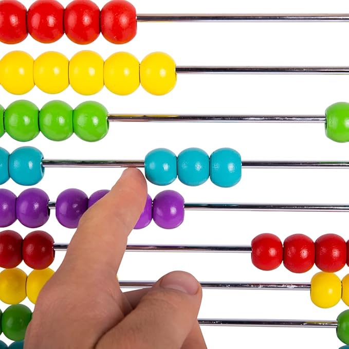 Bigjigs Toys Wooden Abacus, Abacus for Toddlers, Educational Toys, Montessori Toys