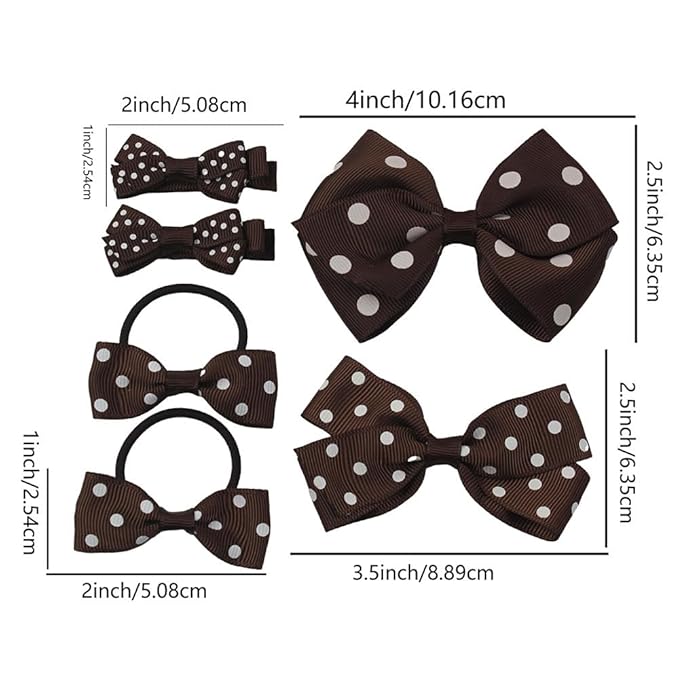 Yellow Polka dot Hair Clips Bow Baby Girls Polka dot Barrettes Clips BBG54 (B8-Yellow)