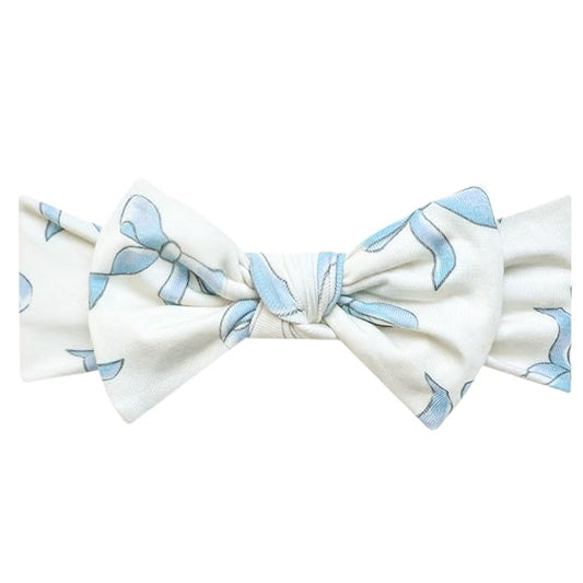 Copper Pearl Baby Stretchy Soft Knit Headband Bow Daphne